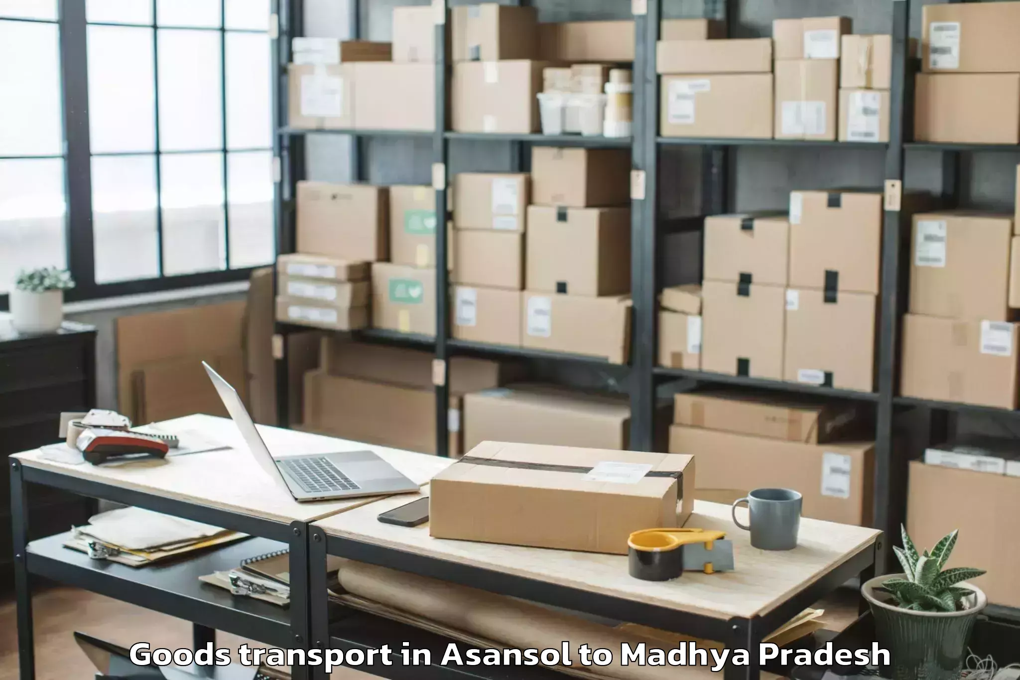 Trusted Asansol to Damoh Goods Transport